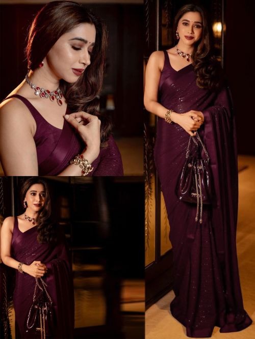 Radhika 236 New Super Trending Sequence Georgette Saree Collection